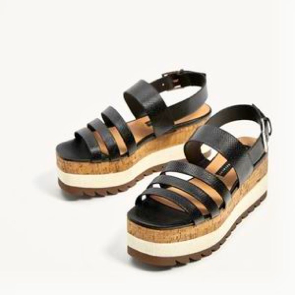 Zara Trafaluc Platform Sandals